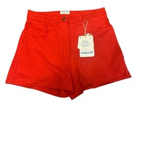 NWT Mayoral Red High Waist Shorts